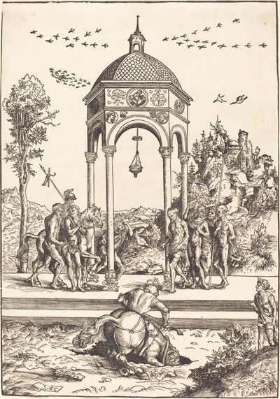Marco Curcio Sumergiéndose en el Abismo de Lucas Cranach the Elder
