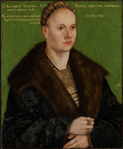Retrato del humanista Christoph Scheurl de Lucas Cranach the Elder