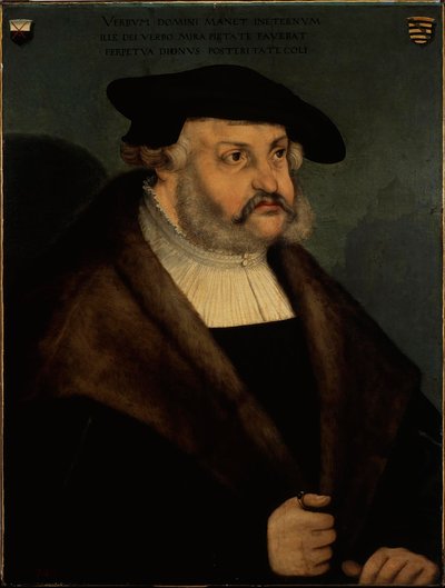 Retrato de Federico III, Elector de Sajonia 1463-1525 de Lucas Cranach the Elder