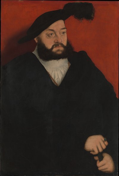 Retrato de Juan, Príncipe Hereditario de Sajonia de Lucas Cranach the Elder