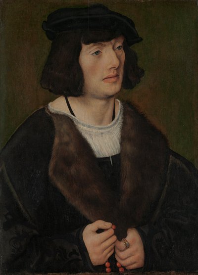Retrato de un hombre con un rosario, ca. 1508 de Lucas Cranach the Elder