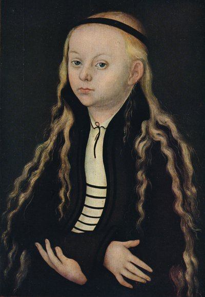 Retrato de una niña, siglo XVI, 1939 de Lucas Cranach the Elder