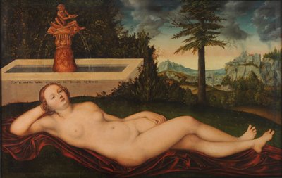 Ninfa del río reclinada en la fuente de Lucas Cranach the Elder