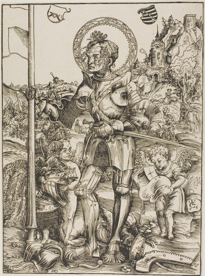 San Jorge de pie de Lucas Cranach the Elder