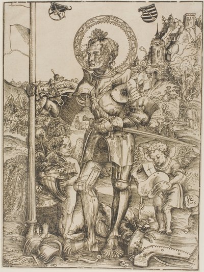 San Jorge de pie de Lucas Cranach the Elder