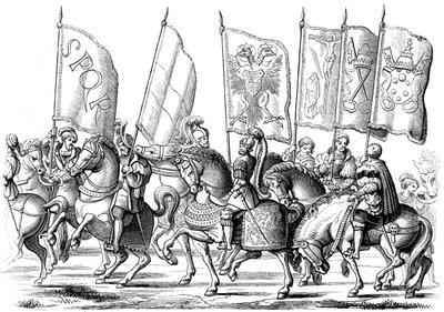 Estándares de la iglesia y el imperio, 1529-1530 de Lucas Cranach the Elder