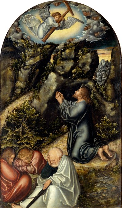 La agonía en el jardín, c. 1520 de Lucas Cranach the Elder