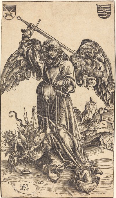 El Arcángel Miguel pesando un alma de Lucas Cranach the Elder