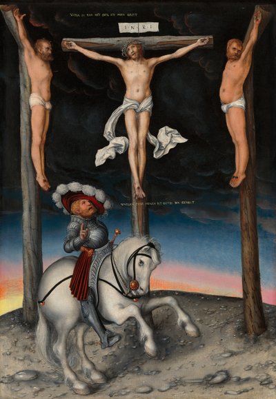 La Crucifixión con el Centurión Convertido de Lucas Cranach the Elder