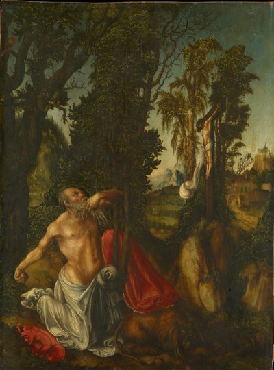 El penitente San Jerónimo, 1502 de Lucas Cranach the Elder