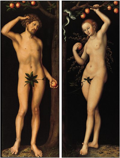 Ucraniano:  Adán y Eva Adán y Eva de Lucas Cranach the Elder