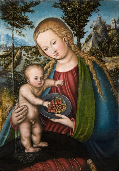 Virgen con cerezas, ca 1506 de Lucas Cranach the Elder