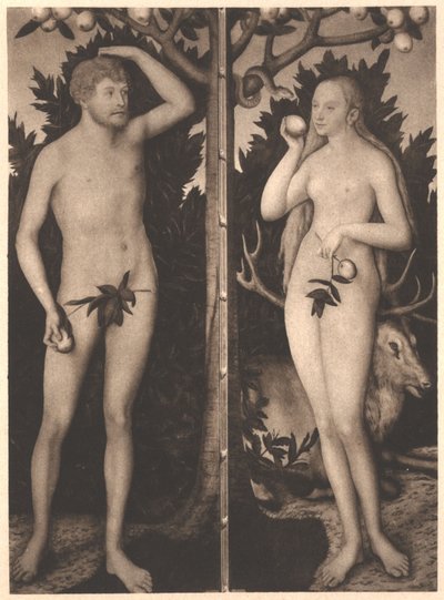 Adán y Eva de Lucas Cranach the Younger