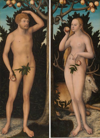 Adán y Eva de Lucas Cranach the Younger