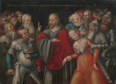 Cristo y la adúltera, ca. 1545-50 de Lucas Cranach the Younger