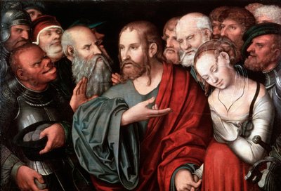 Cristo y la Mujer Adúltera, después de 1532 de Lucas Cranach the Younger