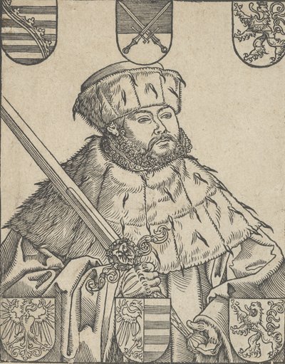 Copia de Juan Federico el Magnánimo, con ropas electorales de Lucas Cranach the Younger  