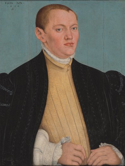Alemán: Bildnis eines jungen Mannes Retrato de un hombre joven de Lucas Cranach the Younger