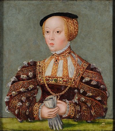 Polaco: Retrato de Isabel de Austria Habsburgo (1526-1545), primera esposa de Segismundo Augusto Isabel de Austria de Lucas Cranach the Younger