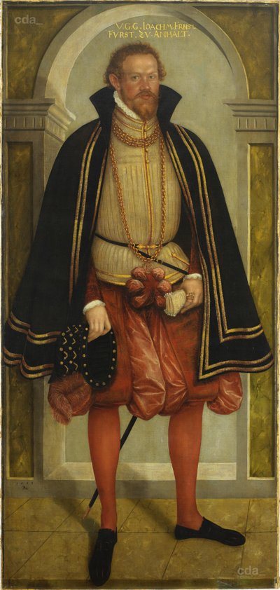 Retrato del príncipe Joaquín Ernesto de Anhalt (1536 - 1586) de Lucas Cranach the Younger