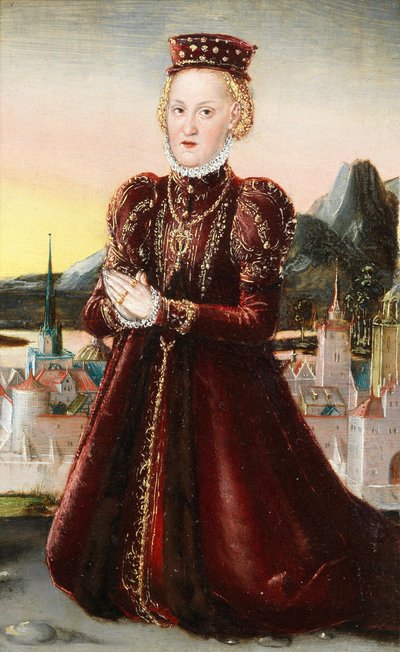 Retrato de la princesa Agnes Gräfin von Barby de Lucas Cranach the Younger