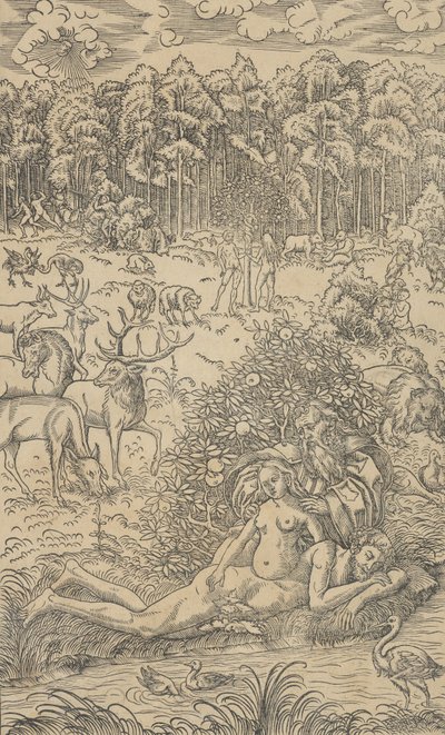 La Creación de Eva de Lucas Cranach the Younger  