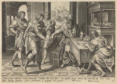 La parábola de los talentos de Lucas Doetechum van