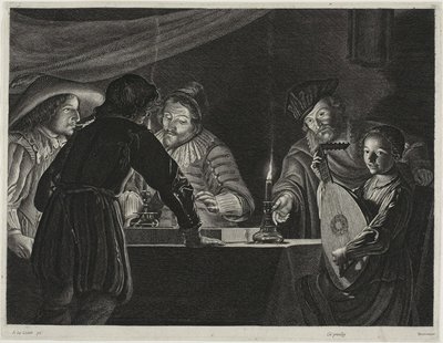 Jugadores de backgammon de Lucas Emil Vorsterman