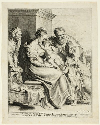 La Sagrada Familia con Santa Isabel y el Niño Juan el Bautista de Lucas Emil Vorsterman
