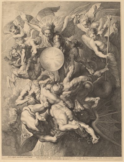 La Caída de los Ángeles Rebeldes de Lucas Emil Vorsterman after Sir Peter Paul Rubens