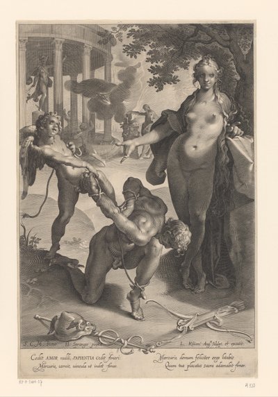 Cupido une los relojes de Mercurio y Venus de Lucas Kilian
