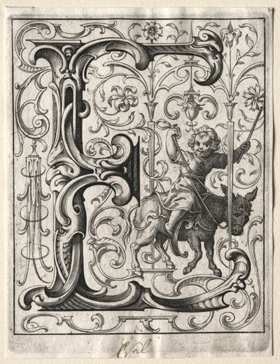 Nuevo folleto ABC: E, 1627 de Lucas Kilian