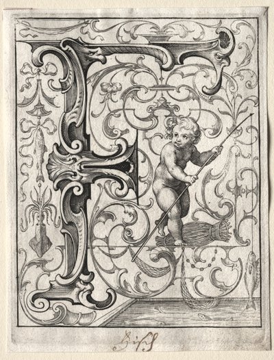 Nuevo folleto ABC: F, 1627 de Lucas Kilian