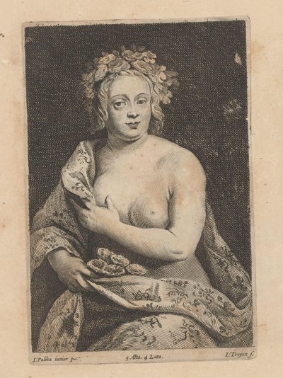 Retrato de una mujer desconocida con un ventilador de Lucas Vorsterman (II)