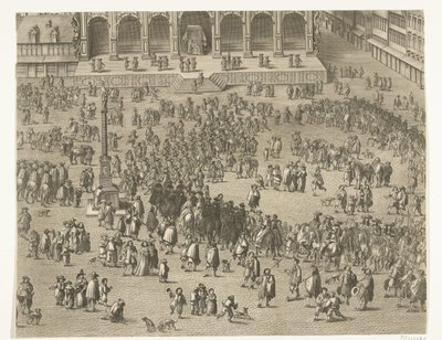 Proclamación en Gante de Carlos II de España como Conde de Flandes (hoja 5), ​​1666 de Lucas Vorsterman (II)