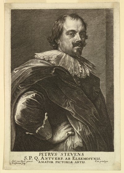 Retrato de Peter Stevens, de Icones Principum Virorum de Lucas Vorsterman