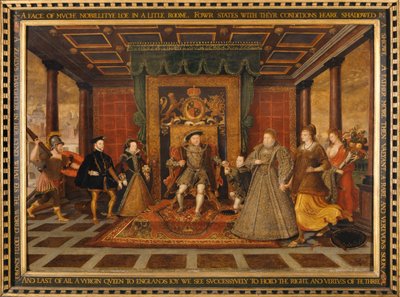 La familia de Enrique VIII: Una Alegoría de la Sucesión Tudor de Lucas de Heere