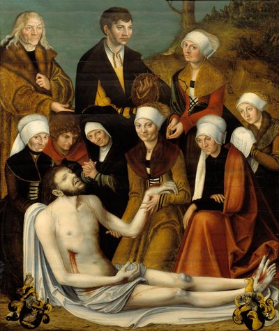 La lamentación, c.1520-50 de Lucas studio of Cranach