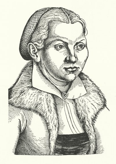 Katharina von Bora, esposa del reformador protestante alemán Martín Lutero de Lucas the Elder (after) Cranach