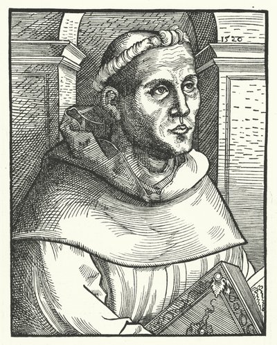 Martín Lutero como monje agustino de Lucas the Elder (after) Cranach