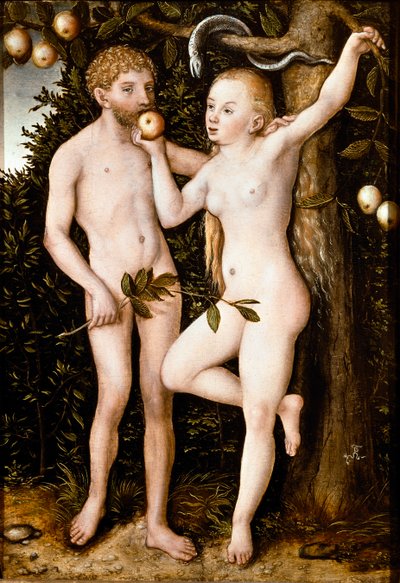 Adán y Eva de Lucas the Elder Cranach