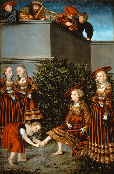 Betsabé en su baño o El pecado de David con Betsabé de Lucas the Elder Cranach