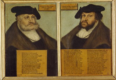 Doble retrato de Federico III de Sajonia de Lucas the Elder Cranach