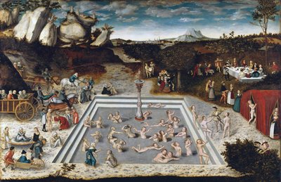 Fuente de la Juventud, por Cranach, Lucas, el Viejo (1472-1553). Óleo sobre madera de Lucas the Elder Cranach