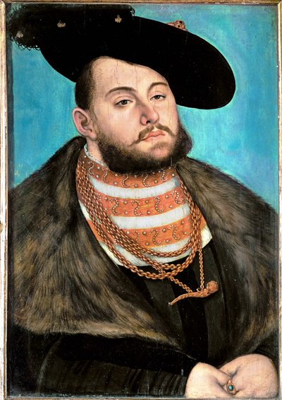 Johann Friedrich el Magnífico Elector de Sajonia ... de Lucas the Elder Cranach