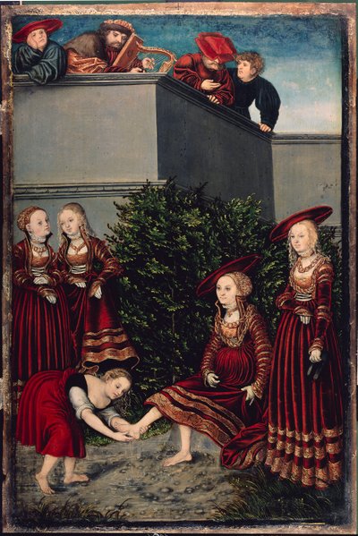 El rey David y Betsabé de Lucas the Elder Cranach