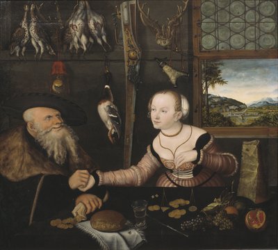 La pareja mal emparejada de Lucas the Elder Cranach