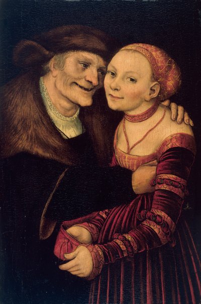 La pareja desigual de Lucas the Elder Cranach