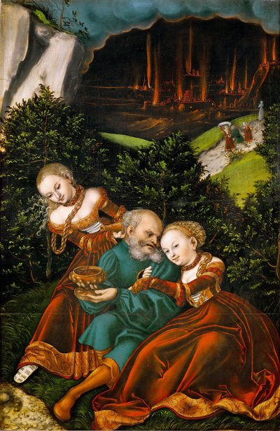 Lot y sus hijas de Lucas the Elder Cranach