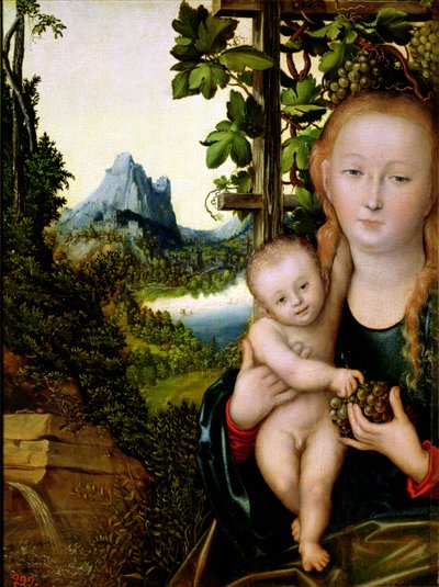 Madonna y el niño, c.1525 de Lucas the Elder Cranach